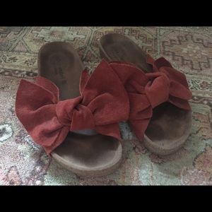 Jeffrey Campbell Bow Slide On Sandals 8/8.5 39